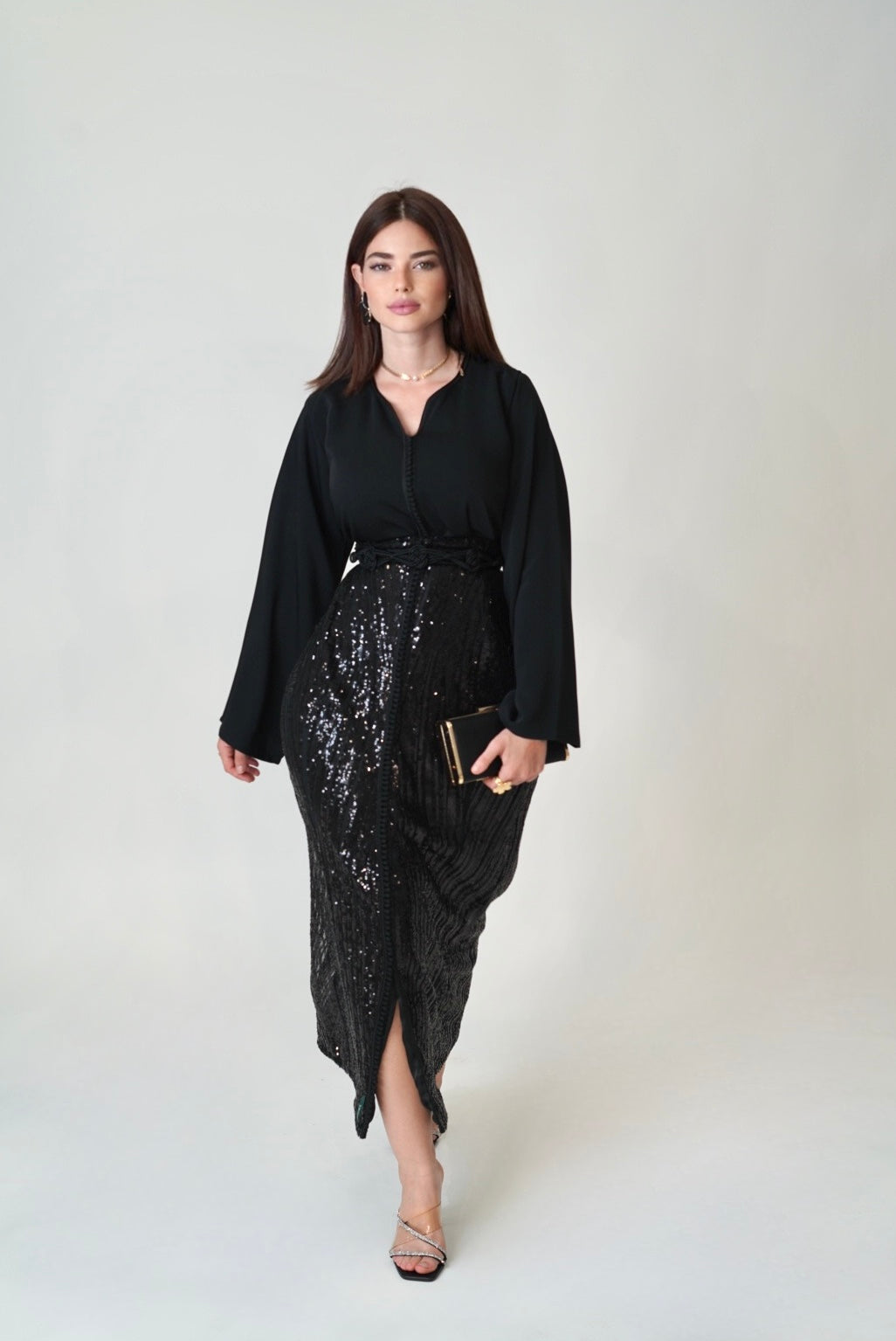 Amalya Black Sequins
