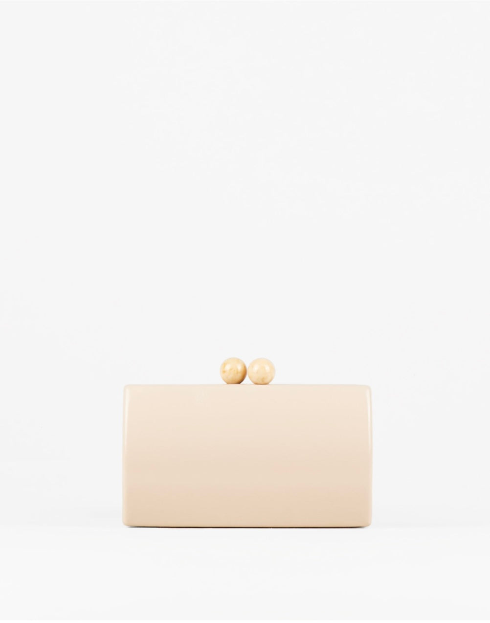 PATENT LEATHER BEADED CLUTCH BAG