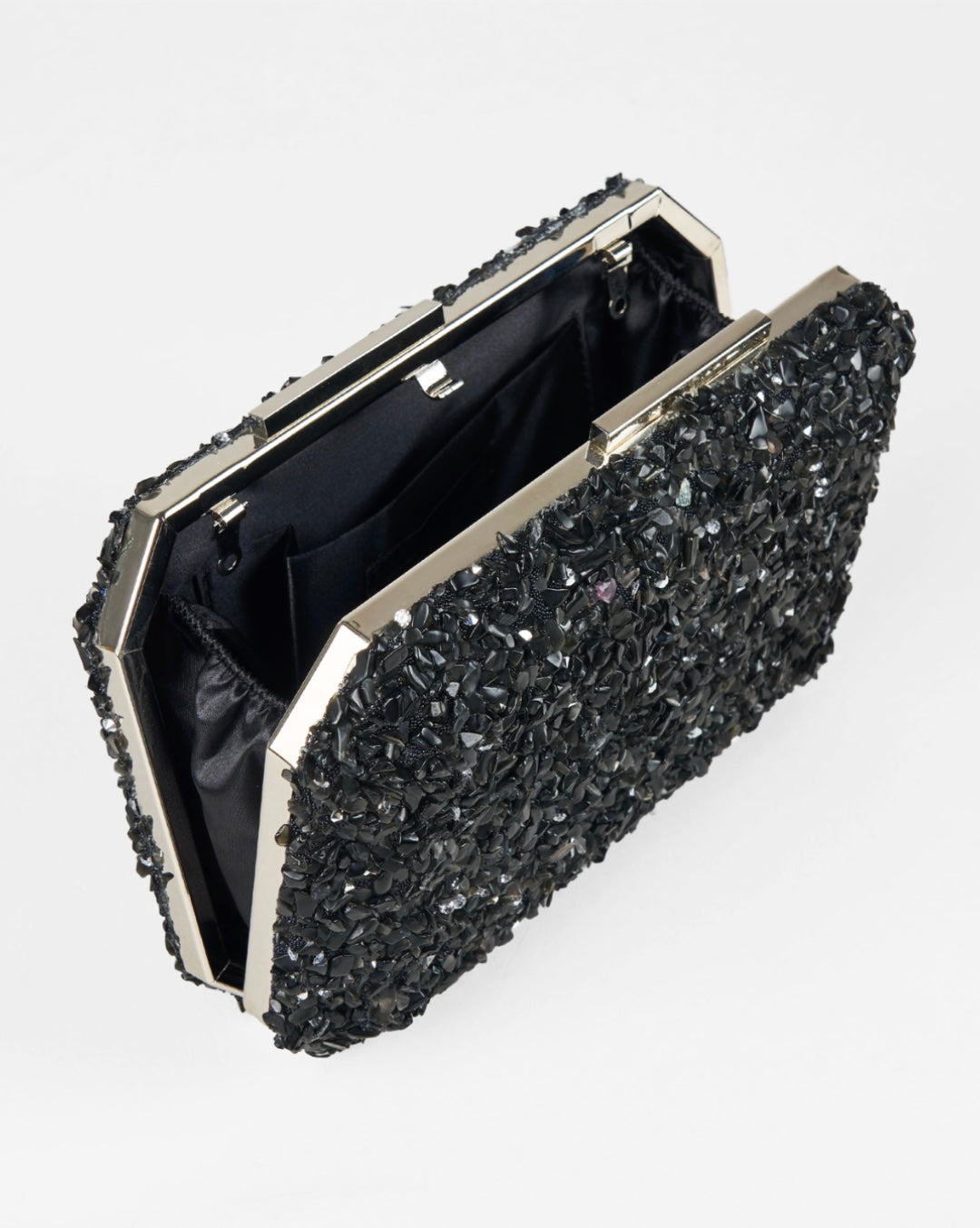 CLUTCH BAG RHINESTONES BLACK