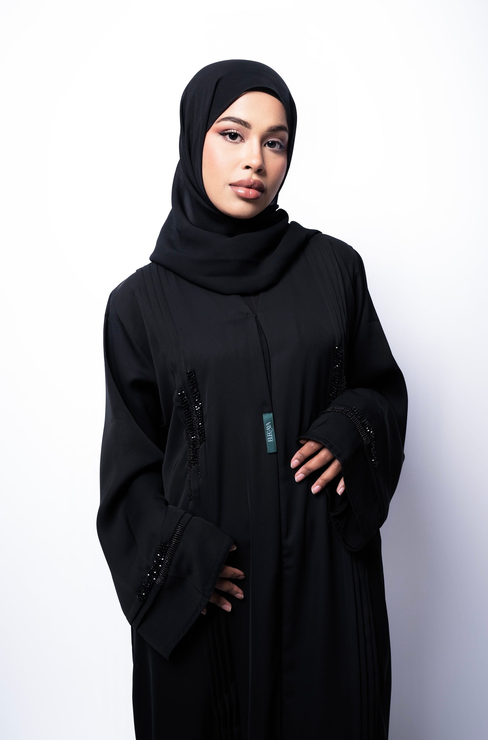 TRIPLE BLACK ABAYA