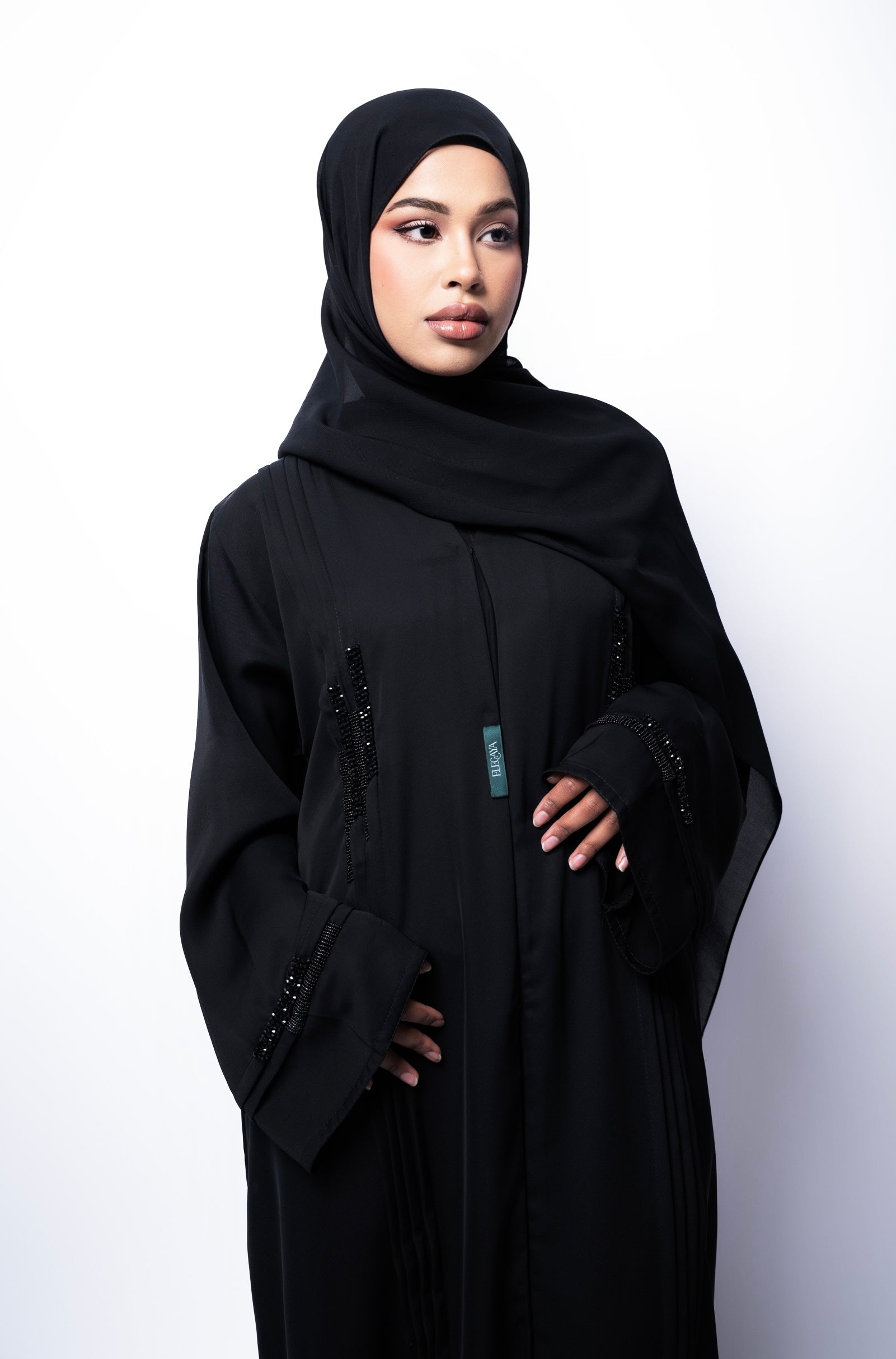 TRIPLE BLACK ABAYA