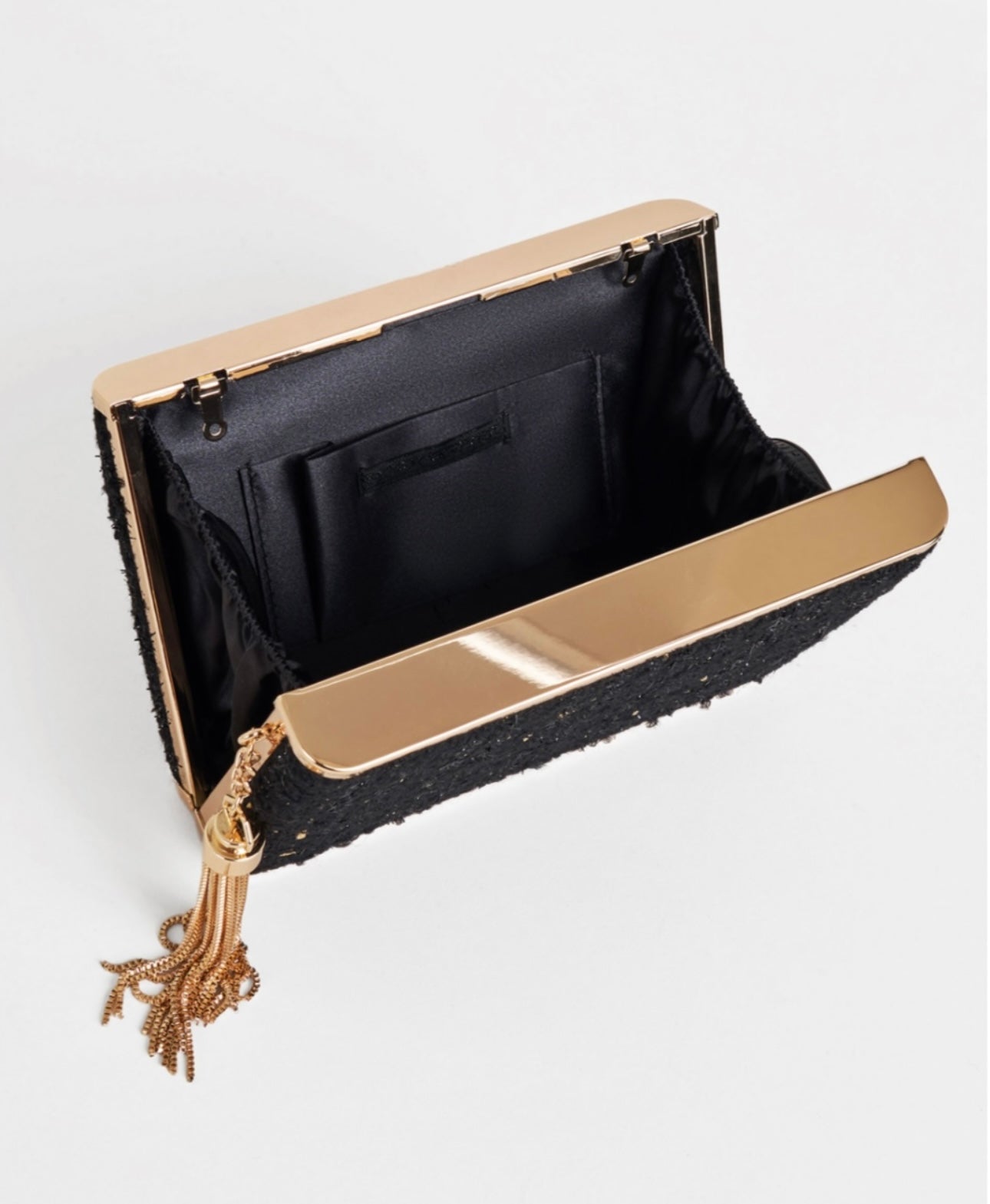 PLISSED BLACK BAG