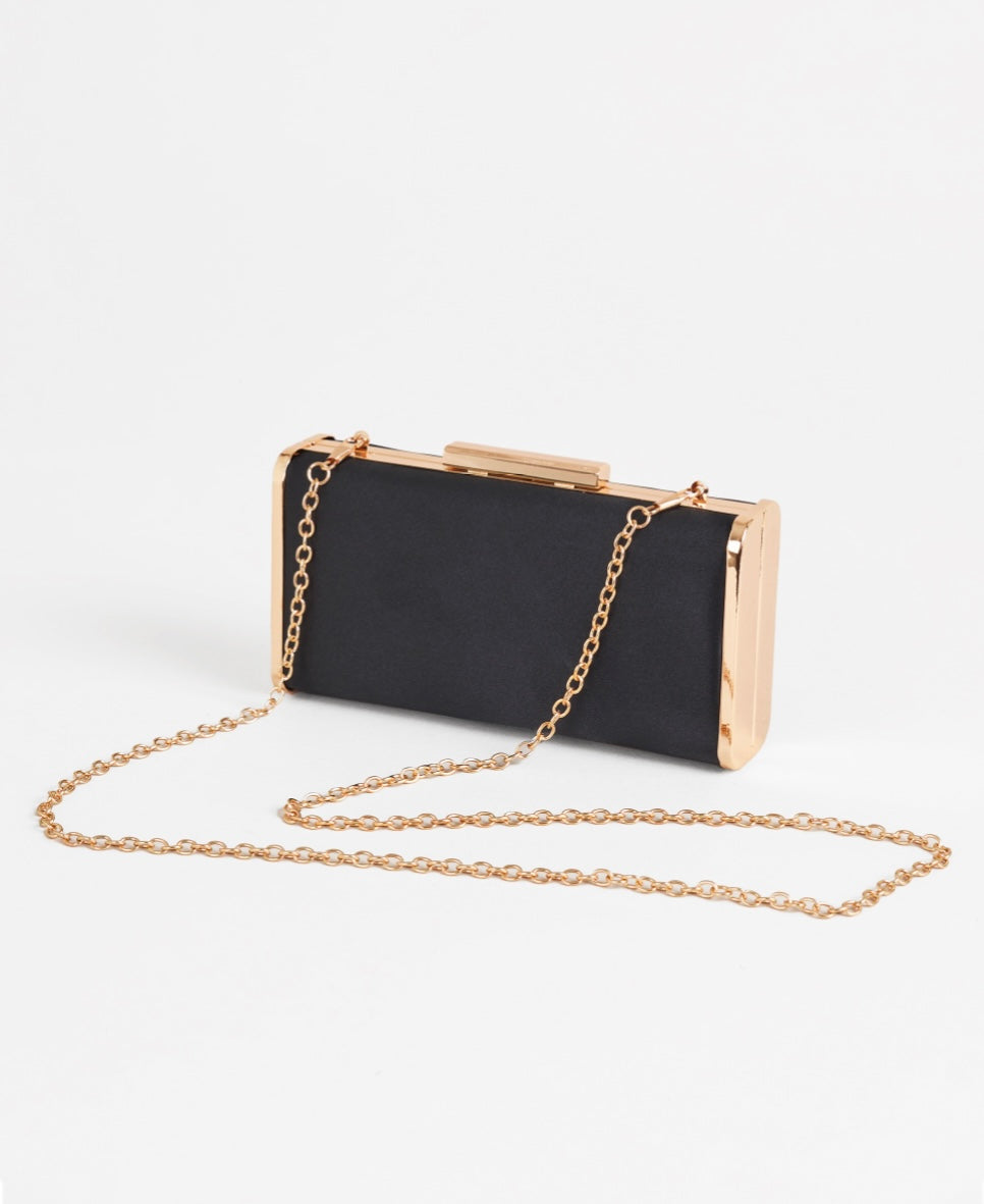 SATIN BLACK BAG